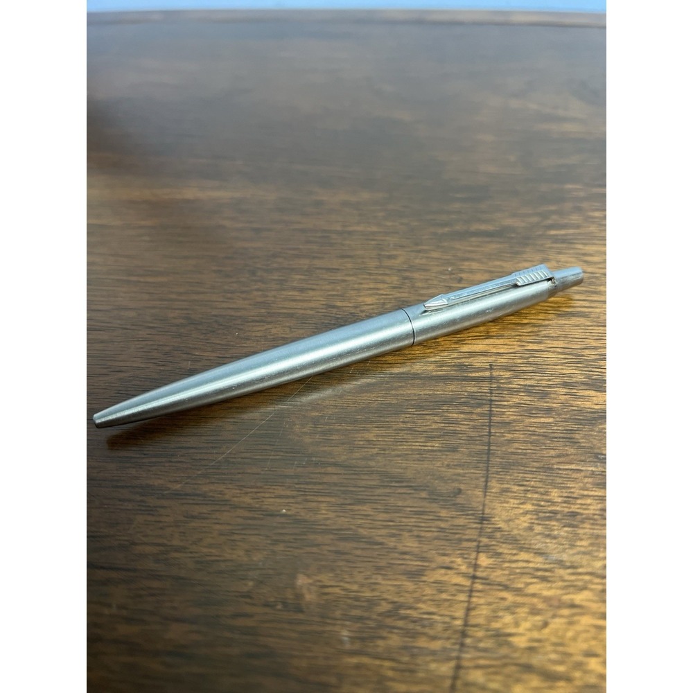 Vtg Parker Jotter Arrow Ballpoint Pen Stainless Steel Made in USA – Needs Refill